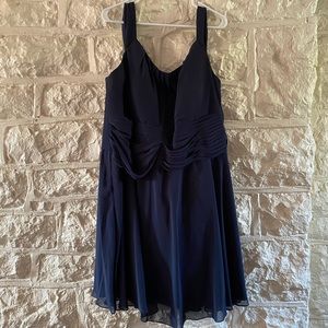 Azazie Hannah Dark Navy Chiffon Bridesmaid Dress